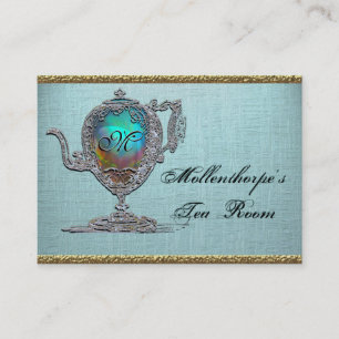 Victorian Teapot Elegant Tea Room Business Card