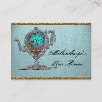 Victorian Teapot Elegant Tea Room Business Card by LiquidEyes at Zazzle