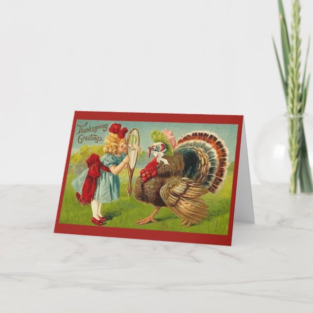 Victorian Thanksgiving Greeting Card (Front)
