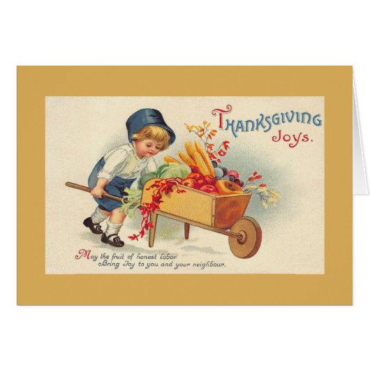 Victorian Thanksgiving Greeting Card (Front Horizontal)