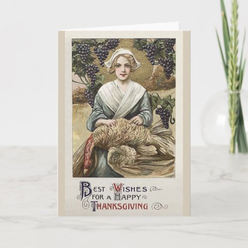 Victorian Thanksgiving Turkey Greeting Card