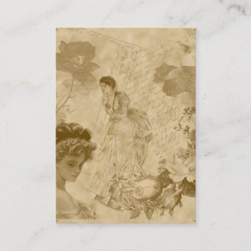 victorian Themed Vertical Business Profile Cards Business Card Template