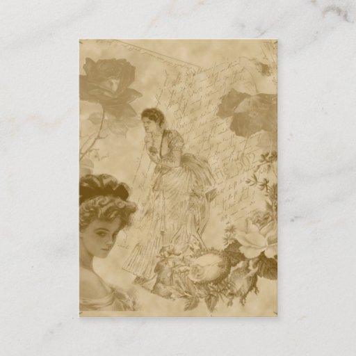 Customizable victorian Themed Vertical Business Profile Cards Business Card Template