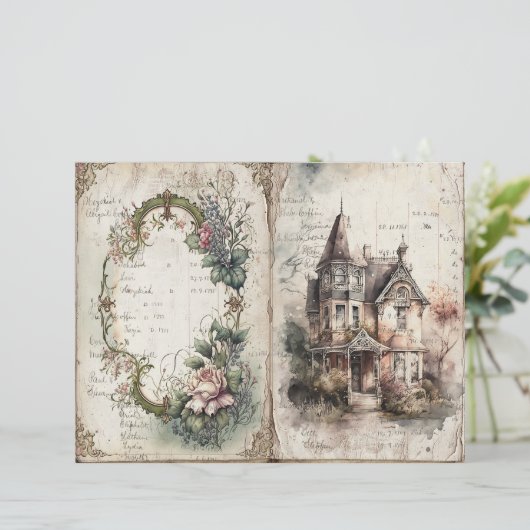 Victorian Time Junk Journal Paper (Standing Front)