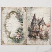 Victorian Time Junk Journal Paper (Front)