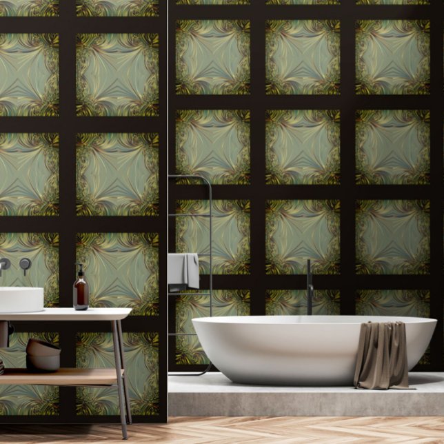 Victorian tin tile look abstract gold gray brown wallpaper  (Creator Uploaded)