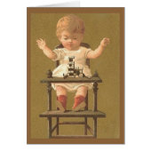 Victorian Toddler in High Chair Card (Front)