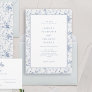 Victorian Toile French Blue Classic Wedding  Invitation