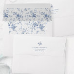 Victorian Toile French Blue Floral Address Envelope<br><div class="desc">Victorian Toile French Blue Floral Address Envelope</div>