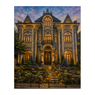Victorian Townhouse Oil Painting Acrylic Wall Art