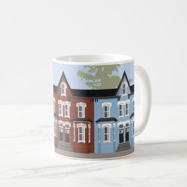 Victorian Townhouses Mug (Front Right)