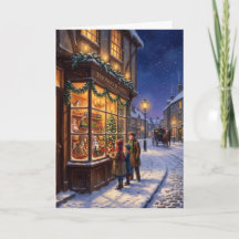 Victorian Toy Shop Christmas Eve Card