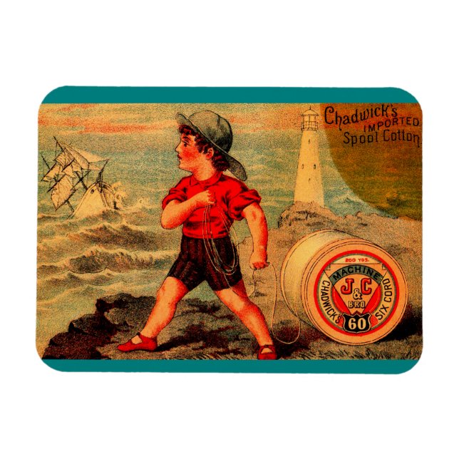 Victorian trade card Chadwick’s Spool Cotton Magnet (Horizontal)