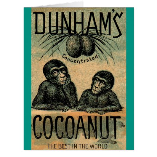 Victorian trade card: Dunham’s Cocoanut (Front)