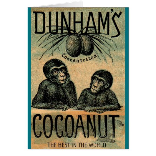 Victorian trade card: Dunham’s Cocoanut Cards (Front)