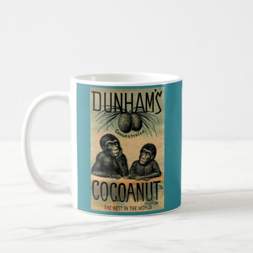 Victorian trade card Dunhams Cocoanut Coffee Mug