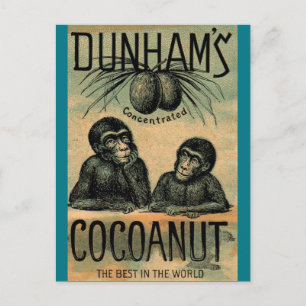 Victorian trade card: Dunham’s Cocoanut Postcard