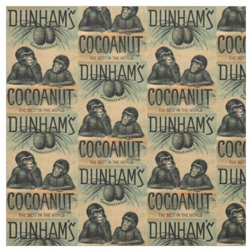 Victorian trade card: Dunham’s Cocoanut print Fabric