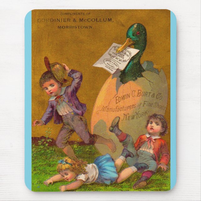 Victorian trade card: Edmund G. Burt fine shoes Mouse Pad (Front)