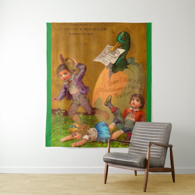 Victorian trade card: Edmund G. Burt fine shoes Tapestry (In Situ)