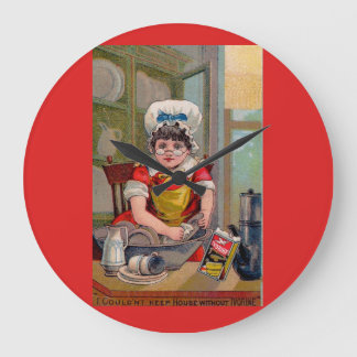 Victorian trade card for Ivorine soap Large Clock