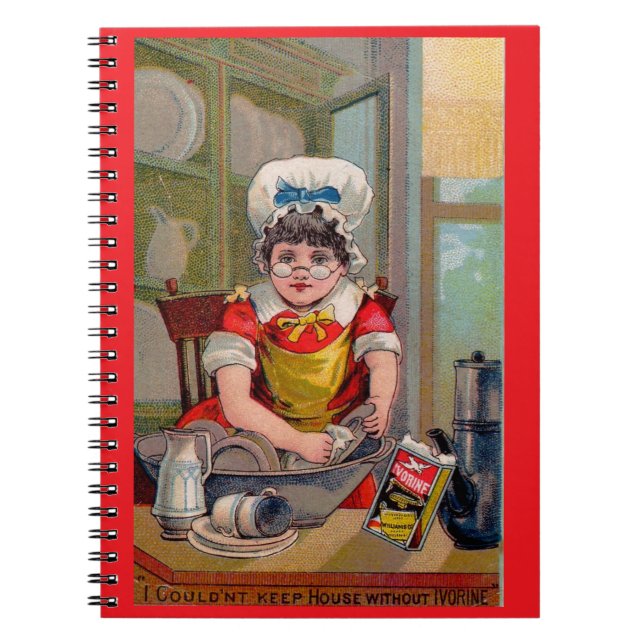 Victorian trade card for Ivorine soap Notebook (Front)