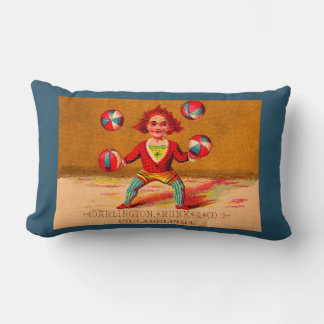 Victorian trade card juggler Darlington, Runk & Co Lumbar Pillow