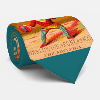 Victorian trade card juggler print neck tie