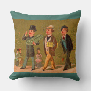 Victorian trade card Little Beauties cigarets Throw Pillow