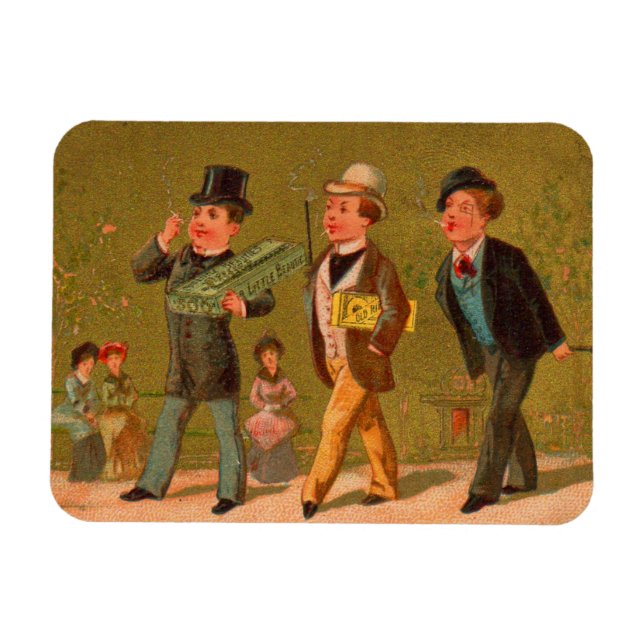 Victorian trade card Little Beauties cigarettes Magnet (Horizontal)