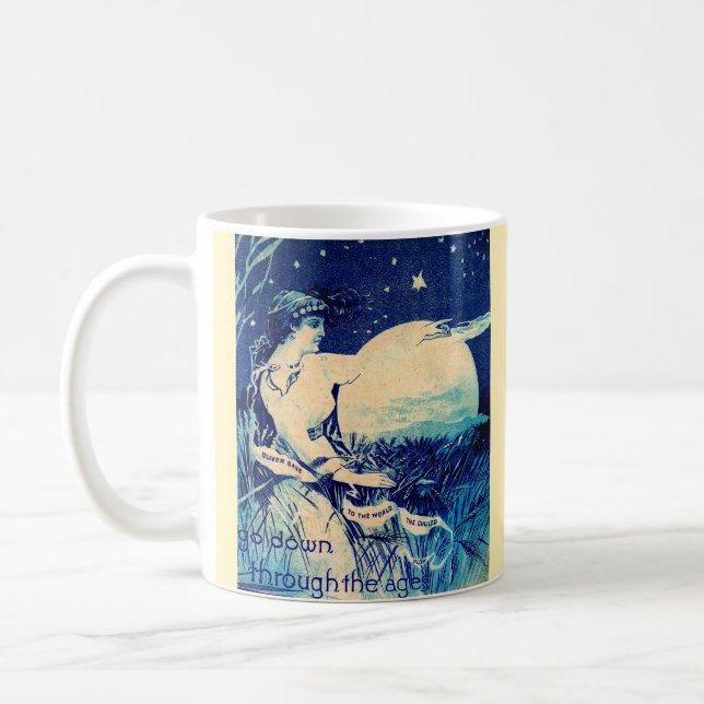 Victorian trade card Oliver Chilled Plow Coffee Mug (Left)
