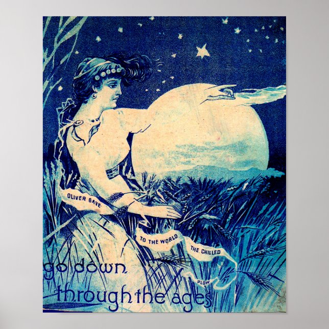 Victorian trade card Oliver Chilled Plow Poster (Front)