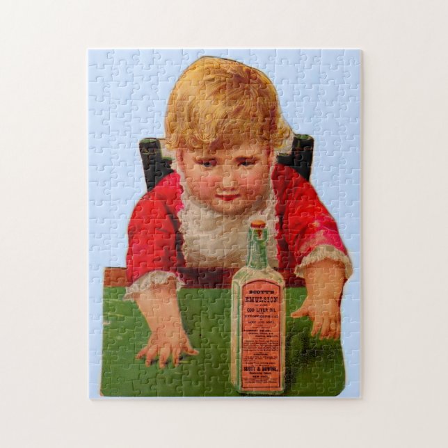 Victorian trade card: Scott's Emulsion Castor Oil Jigsaw Puzzle (Vertical)