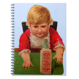 Victorian trade card: Scott's Emulsion Castor Oil Notebook