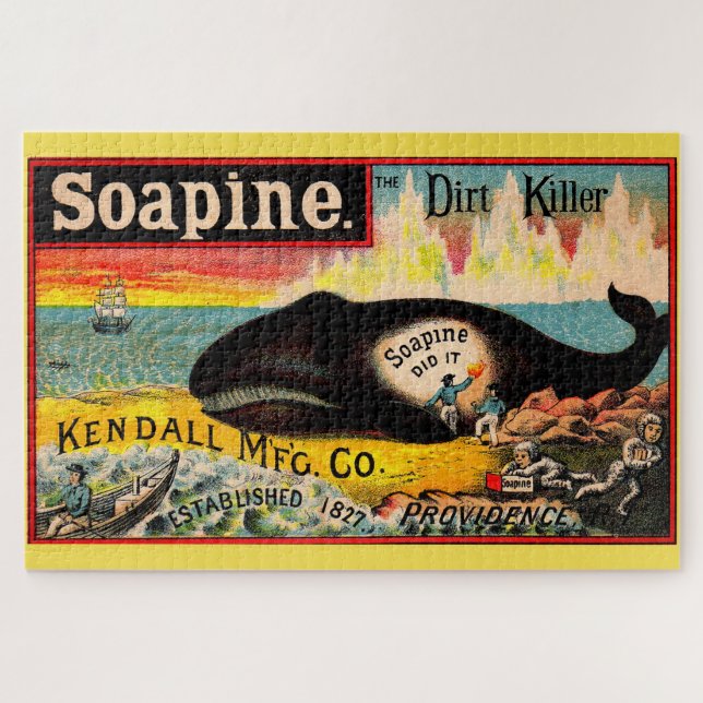 Victorian trade card Soapine the Dirt Killer Jigsaw Puzzle (Horizontal)