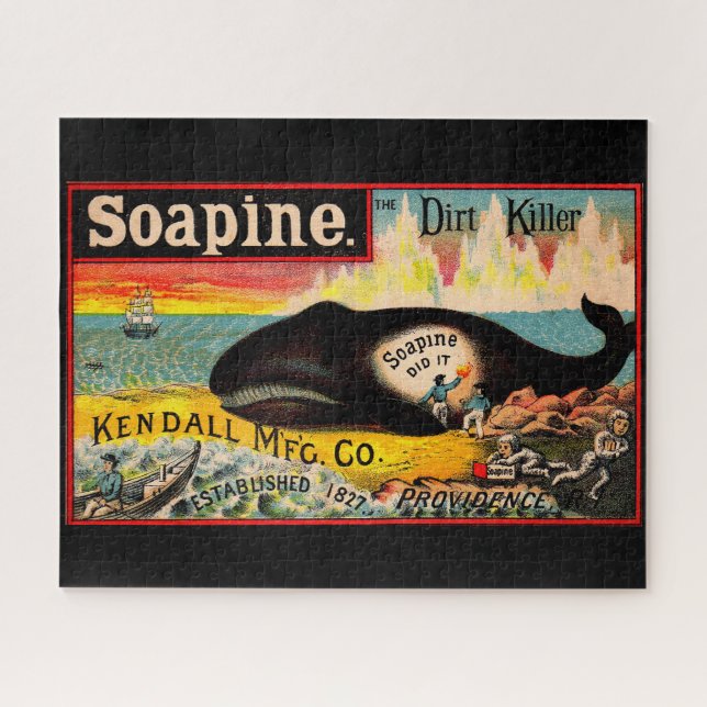 Victorian trade card Soapine the Dirt Killer Jigsaw Puzzle (Horizontal)