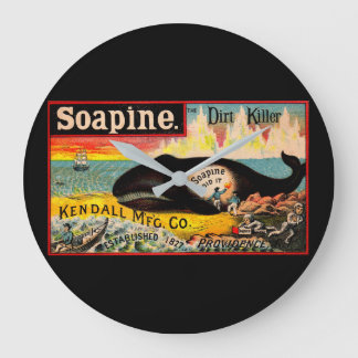 Victorian trade card Soapine the Dirt Killer Large Clock