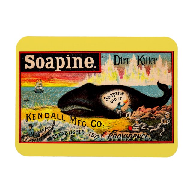 Victorian trade card Soapine the Dirt Killer Magnet (Horizontal)
