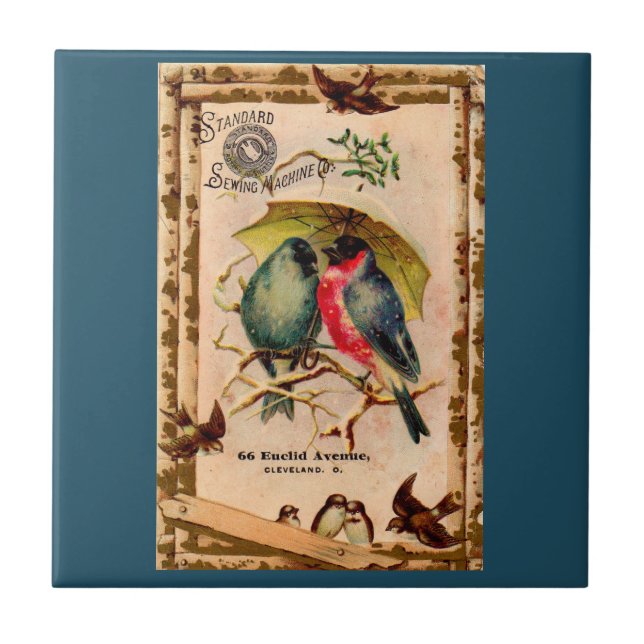 Victorian trade card Standard Sewing Machine Co. Ceramic Tile (Front)