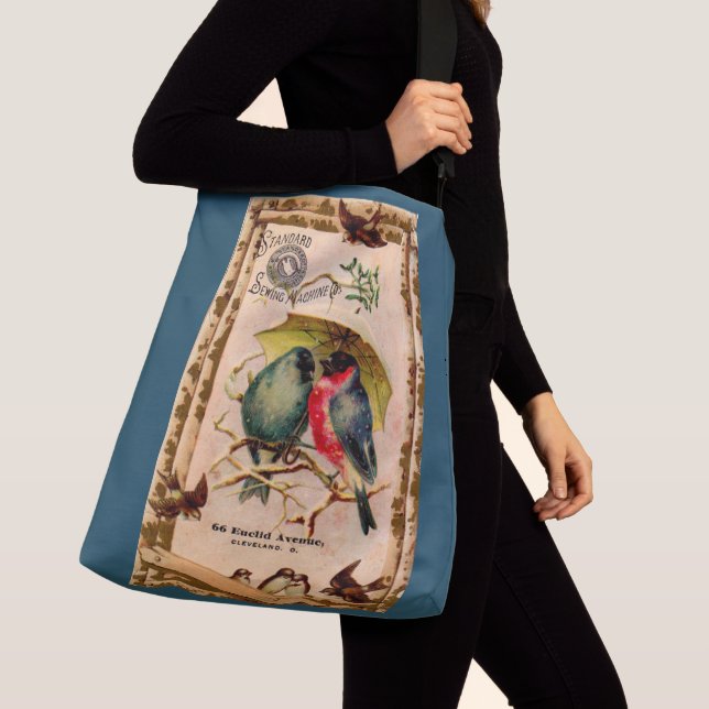 Victorian trade card Standard Sewing Machine Co. Crossbody Bag (Close Up)