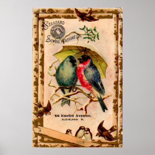 Victorian trade card Standard Sewing Machine Co. Poster