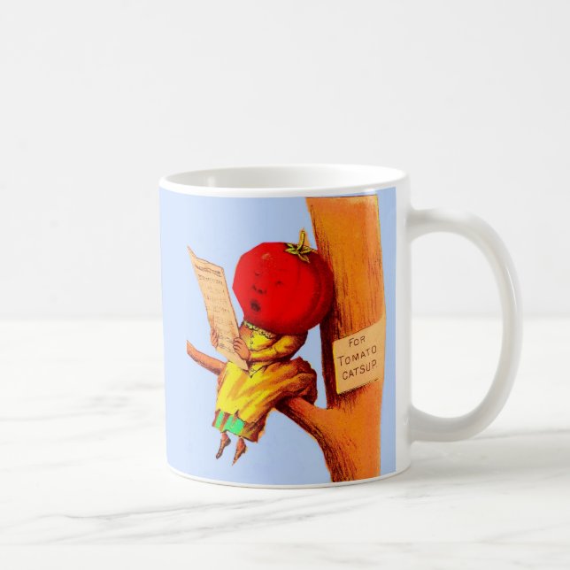 Victorian trade card tomato head woman coffee mug (Right)