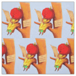Victorian trade card tomato head woman fabric