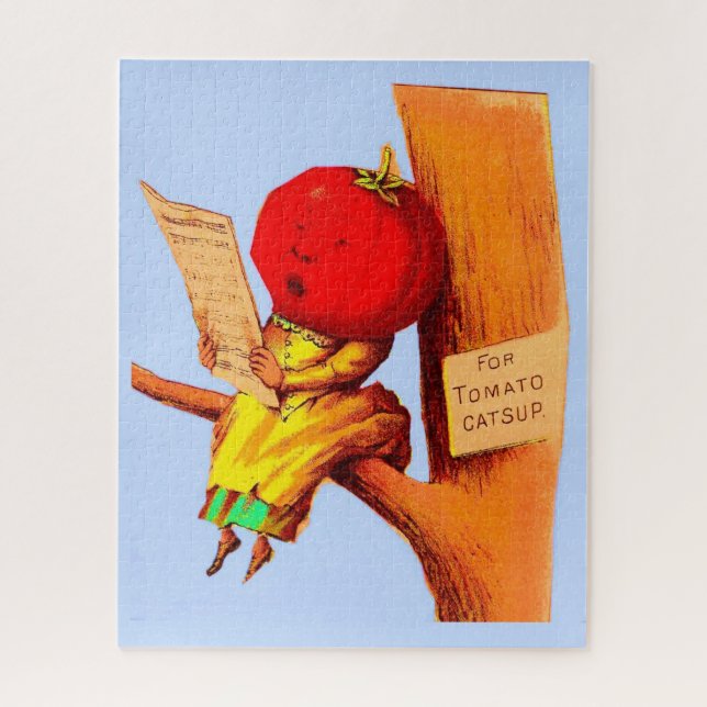 Victorian trade card tomato head woman jigsaw puzzle (Vertical)