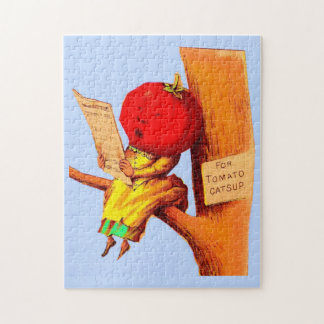 Victorian trade card tomato head woman jigsaw puzzle