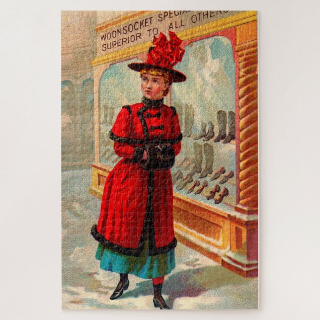 Victorian trade card: Woonsocket Specialties Jigsaw Puzzle (Vertical)