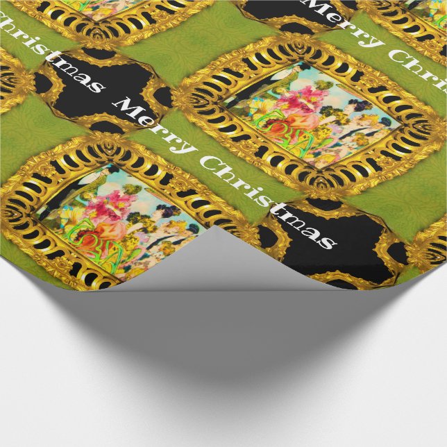 Victorian traveling for the day at Christmas Wrapping Paper (Corner)