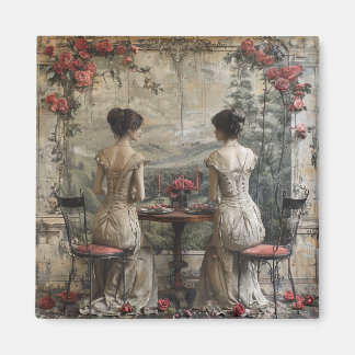 Victorian Twins Tea Party - Magnet