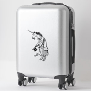 Victorian Unicorn Engraving Sticker