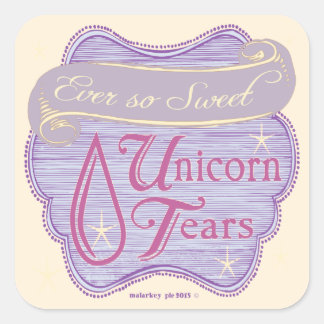 Victorian Unicorn Tears Square Sticker